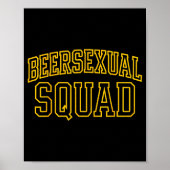 Beerual Squad Matching Group Bachelor Party Design Poster (Vorne)