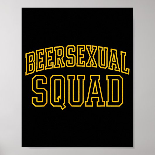 Beerual Squad Matching Group Bachelor Party Design Poster (Vorne)