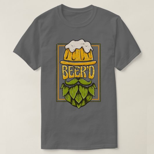 Beerx27d Bierkrebse Beer Lover Brew Master Beard D T-Shirt (Design vorne)