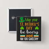Beery Cheery St. Patrick's Day Button (Vorne & Hinten)