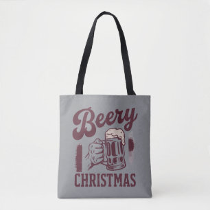 Beery Christmas Vintag festliche Party Typ Bier Tasche