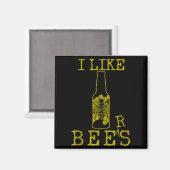 Bees &amp; Beer - Funny Quote Beekeeng Beekeeper G Magnet (Vorderseite/Rückseite)