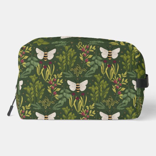 Bees and Foliage Toiletry Bag Waschbeutel (Rückseite)