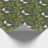 Bees and Foliage Wrapping Paper Geschenkpapier (Ecke)