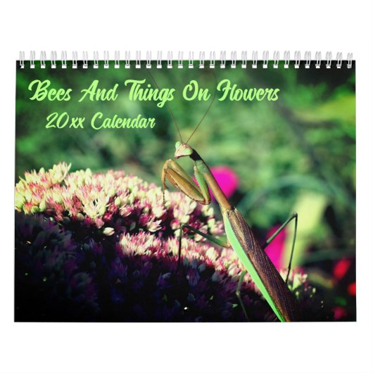 Bees And Insects On Flowers Nature Kalender (Titelbild)