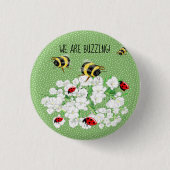 BEES and LadyBugs - Art of LeahG Rette die Bienen Button (Vorderseite)