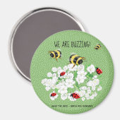 BEES and LadyBugs - Art of LeahG Rette die Bienen Magnet (Vorderseite/Rückseite)