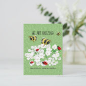 BEES and LadyBugs - Art of LeahG Rette die Bienen Postkarte (Stehend Vorderseite)
