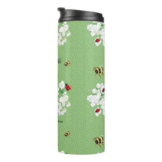 BEES and LadyBugs - Art of LeahG Rette die Bienen Thermosbecher (Nach rechts gedreht)