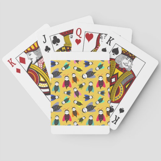bees animal pattern spielkarten (Rückseite)