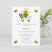 Bees Baby Shower Einladung (Stehend Vorderseite)