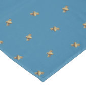 Bees – Bienen – Bee – Biene blue Tischdecke (Schrägansicht)