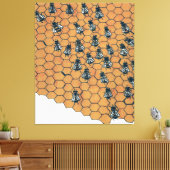 Bees Canvas Leinwanddruck (Insitu (Wohnzimmer))