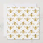 Bees Daisies Sunflowers Bridal Dusche Einladung (Rückseite)