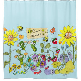 Bee's Garden Duschvorhang