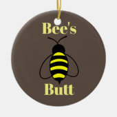 Bee's Hintern Keramik Ornament (Vorne)