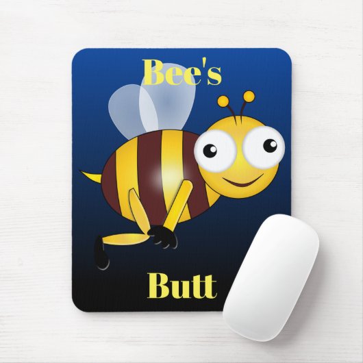 Bee's Hintern Mouse Pad Mousepad (Mit Mouse)