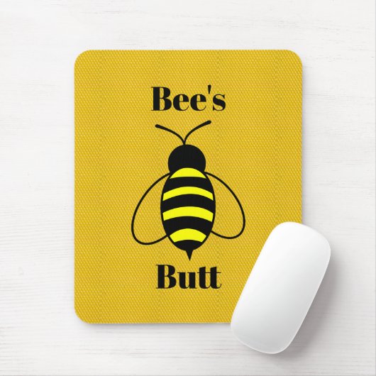 Bee's Hintern Mouse Pad Mousepad (Mit Mouse)