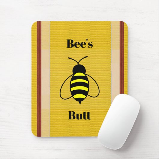Bee's Hintern Mouse Pad Mousepad (Mit Mouse)