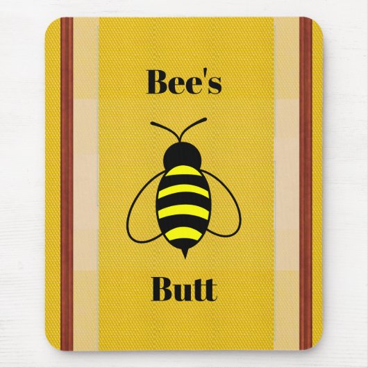 Bee's Hintern Mouse Pad Mousepad (Vorne)