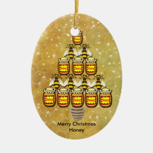 Bee's & Honey Jars Weihnachtsbaum - Ornament (Vorne)