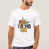 Bees Kind floral T-Shirt (Vorderseite)