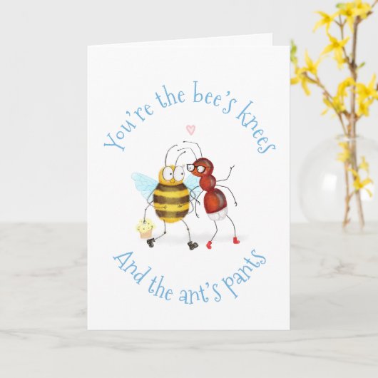 Bee's knees and ant's pants card karte (Gelbe Blume)