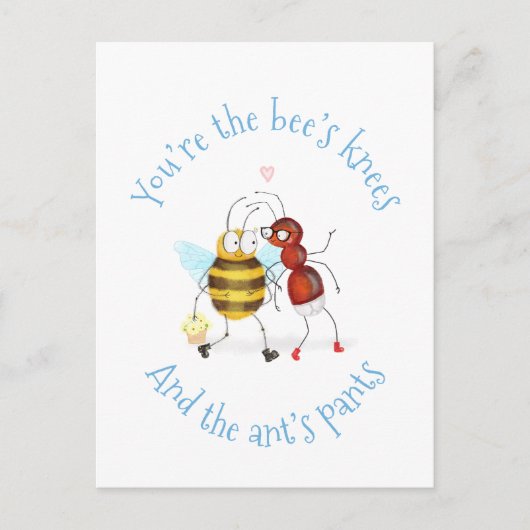 Bee's knees and ant's pants postcard postkarte (Vorderseite)
