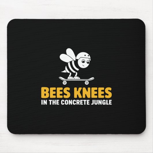 Bees Knees Skateboarding Design Mousepad (Vorne)