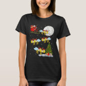 Bees Santa Sleigh Flying Funny Magical Christmas P T-Shirt (Vorderseite)
