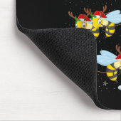 Bees Santa Sleigh Flying Funny Magical Christmas T Mousepad (Ecke)