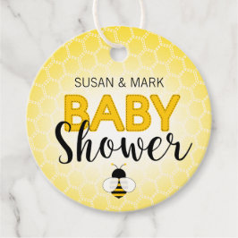 Bees theme baby Dusche Circle Tag Geschenkanhänger