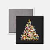 Bees Tree Christmas Sweater Xmas For Bees Lover Magnet (Vorderseite/Rückseite)