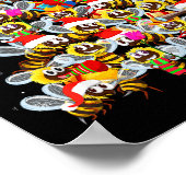 Bees Tree Christmas Sweater Xmas For Bees Lover Poster (Ecke)