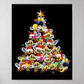 Bees Tree Christmas Sweater Xmas For Bees Lover Poster (Vorne)