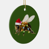 Bees With Hat Lights Christmas Keramik Ornament (Rechts)