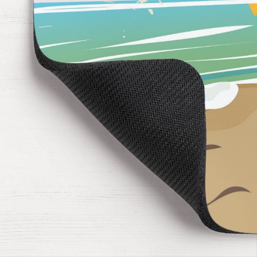 Beesands Beach Devon Vintage Reiseplakat Mousepad (Ecke)