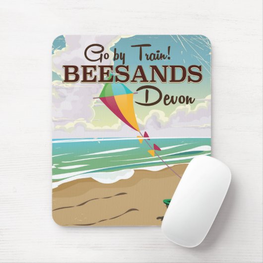 Beesands Beach Devon Vintage Reiseplakat Mousepad (Mit Mouse)