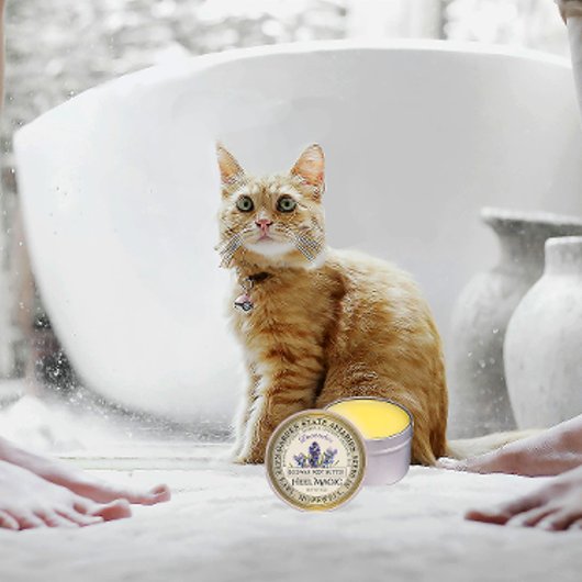 Beeswax Hefe Butter Label Lavender Blume Gold Runder Aufkleber