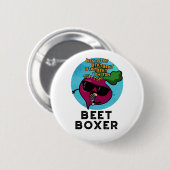 Beet Boxer Funny Beatbox Veggie Pub Button (Vorne & Hinten)
