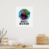 Beet Boxer Funny Beatbox Veggie Pub Poster (Küche)