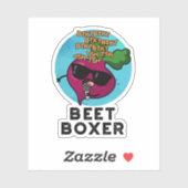 Beet Boxer Funny Beet Pub Aufkleber (Blatt)