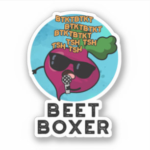 Beet Boxer Funny Beet Pub Aufkleber
