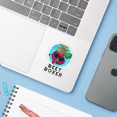 Beet Boxer Funny Beet Pub Aufkleber (Laptop mit iPhone)