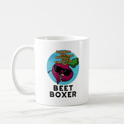 Beet Boxer Funny Beet Pub Kaffeetasse (Links)