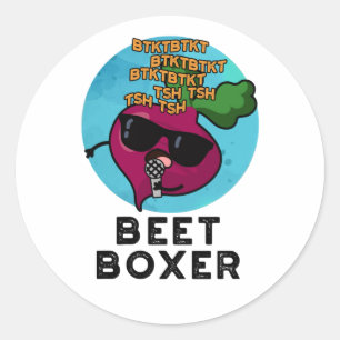 Beet Boxer Funny Beet Pub Runder Aufkleber