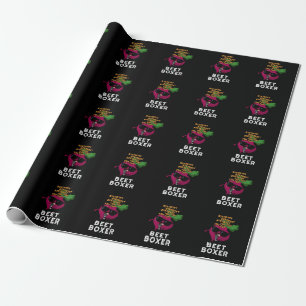 Beet Boxer Funny Beet Puff Dark BG Geschenkpapier