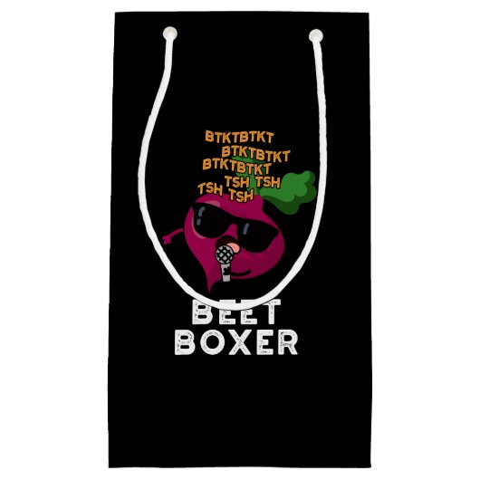 Beet Boxer Funny Beet Puff Dark BG Kleine Geschenktüte (Vorderseite)