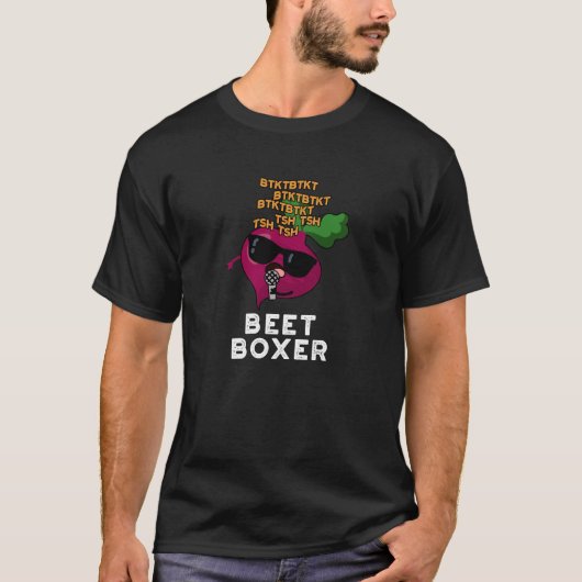 Beet Boxer Funny Beet Puff Dark BG T-Shirt (Vorderseite)