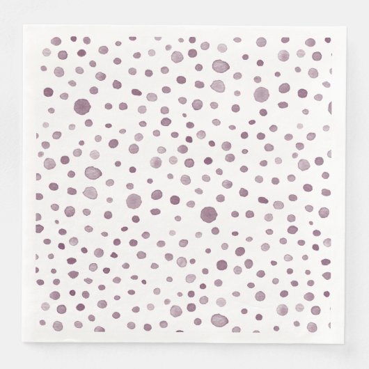Beet Confetti Wasserfarbe Dots Papier Napkin Serviette (Vorderseite)